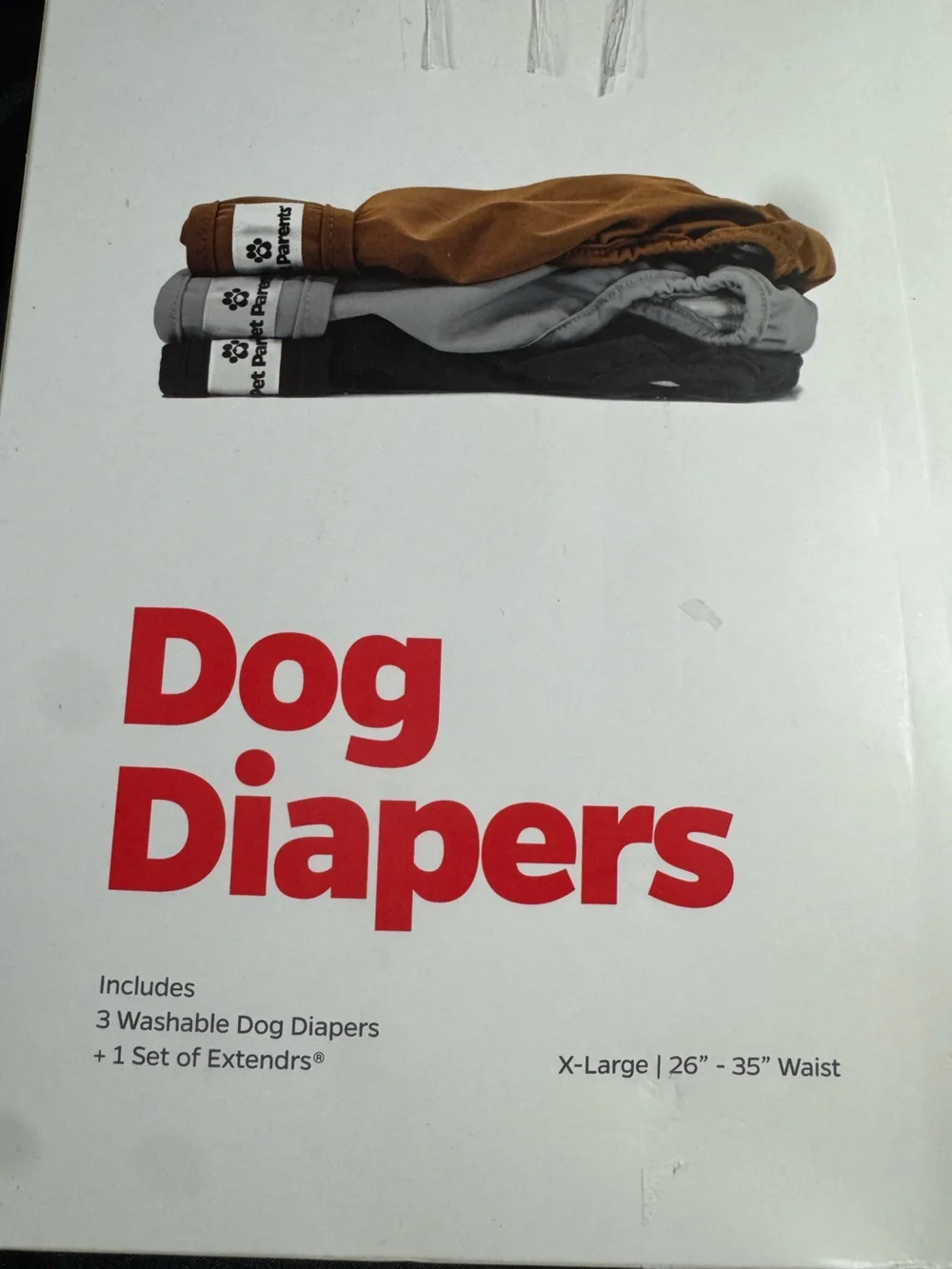 Pet Parents® Washable Dog Diapers 3 pc XL